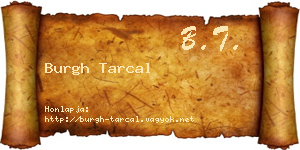 Burgh Tarcal névjegykártya